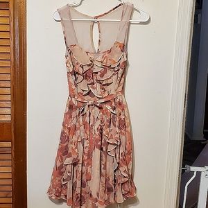 Beautiful Lauren Conrad floral ruffle dress
